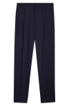 Isaia Pleated Wool Blend Pants In Blue