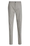 Isaia Pleated Wool Blend Pants In Gray