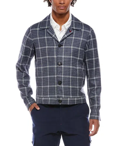 Isaia Portofino Wool In Blue