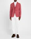 Isaia Rose Suede Single-breasted Blazer In 701