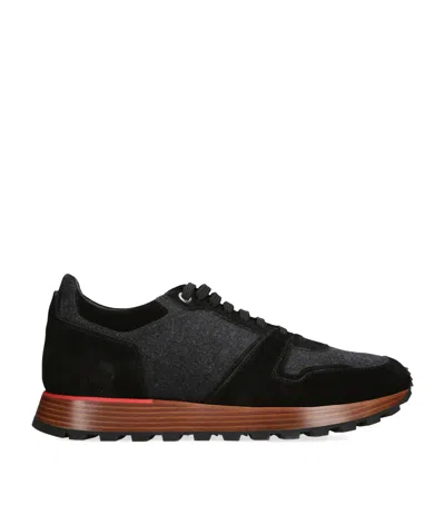 Isaia Runner Sneakers In Grey
