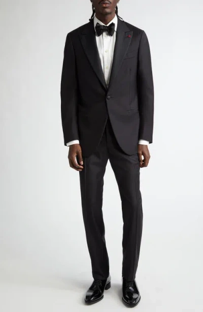 Isaia Sanita Wool Tuxedo In Black