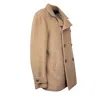 Isaia Shearling Texture With Back Vent - Tan In Beige