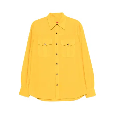 Isaia Chest-pocket Shirt In Yellow