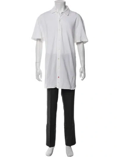 Pre-owned Isaia Short Sleeve Shirt In White