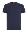 Isaia Man T-shirt Midnight Blue Size 3xl Cotton In Navy