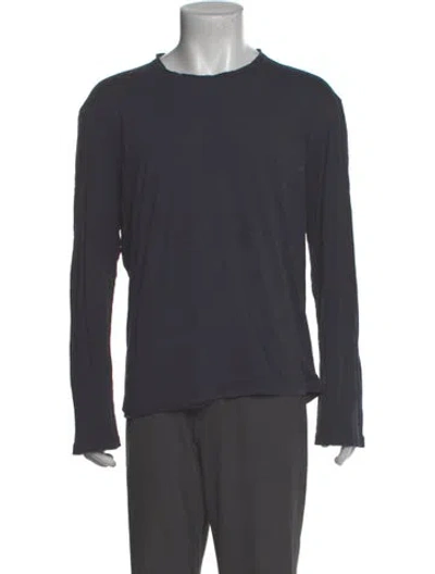 Pre-owned Isaia Silk Crew Neck T-shirt In Green