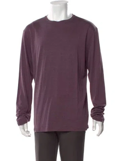 Pre-owned Isaia Silk Crew Neck T-shirt W/ Tags In Purple