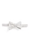 Isaia Silk Tuxedo Bow Tie In White