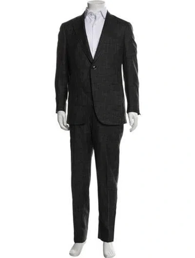 Pre-owned Isaia Silk Two-piece Suit In Grey