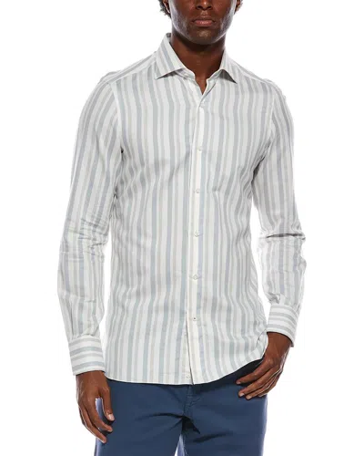 Isaia Silk-blend Dress Shirt In Multi