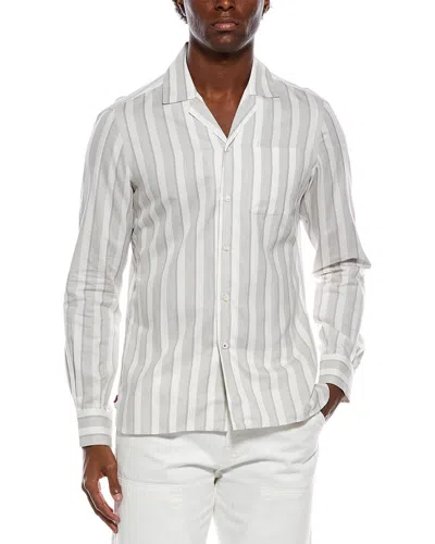 Isaia Silk-blend Shirt In Animal Print