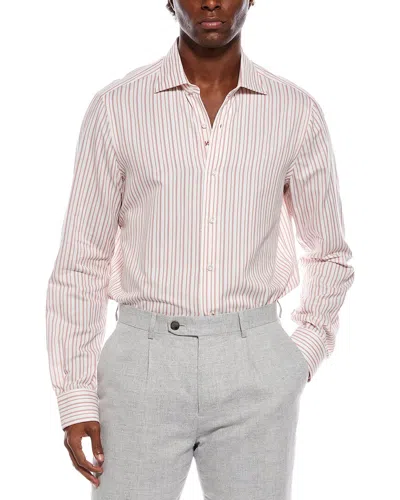 Isaia Silk-blend Shirt In Neutral
