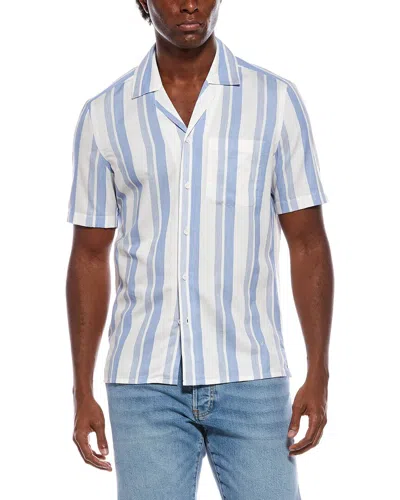 Isaia Silk-blend Sport Shirt In White