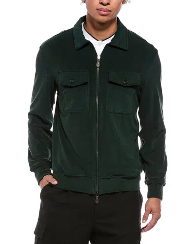 Isaia Silk-blend Sweatshirt In Green