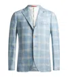 Isaia Single-breasted Blazer In Blue