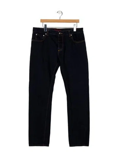 Pre-owned Isaia Skinny Jeans In Blue