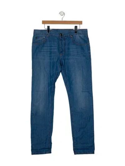 Pre-owned Isaia Skinny Jeans In Blue