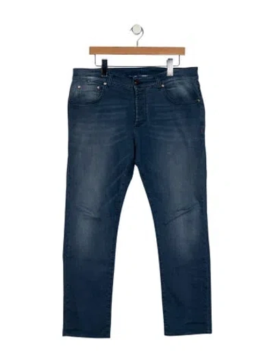 Pre-owned Isaia Skinny Jeans In Blue