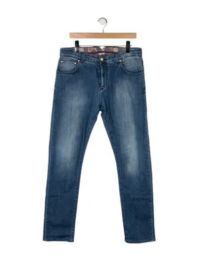 Pre-owned Isaia Skinny Jeans In Blue