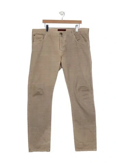Pre-owned Isaia Skinny Jeans In Neutral