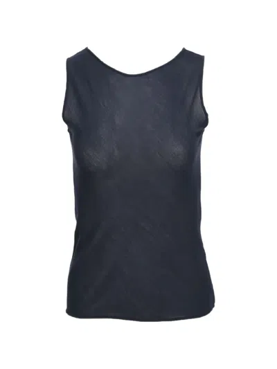 Isaia Sleeveless Knit Tank Top In Blue