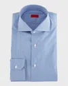 Isaia Slim-fit Gingham Check Dress Shirt, Blue
