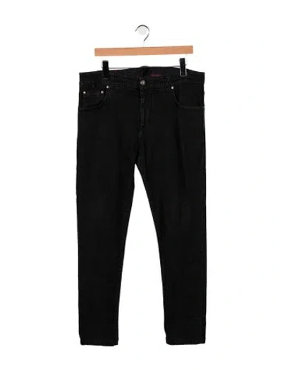 Pre-owned Isaia Slim Fit Jeans In Black