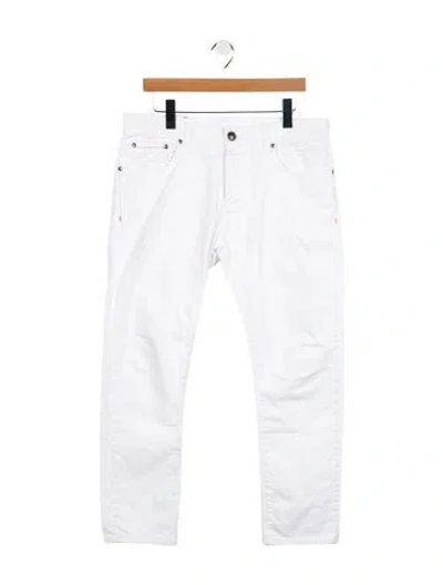 Pre-owned Isaia Slim Fit Jeans In White