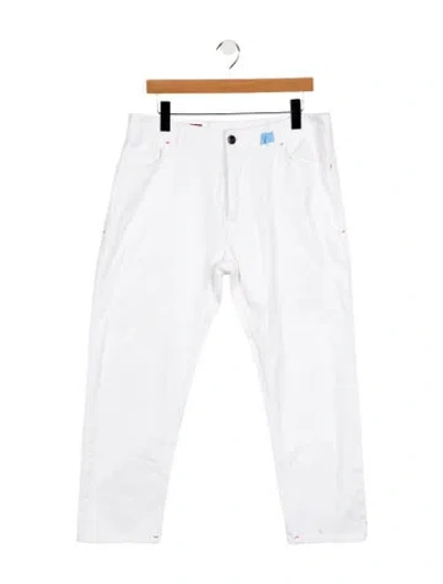 Pre-owned Isaia Slim Fit Jeans In White