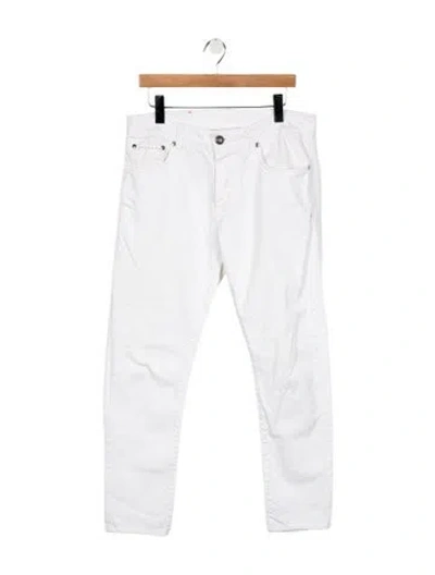 Pre-owned Isaia Slim Fit Jeans In White