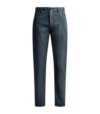 Isaia Slim Jeans In Blue