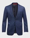 Isaia Solid Cashmere-blend Sport Coat In Navy