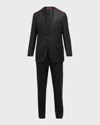 Isaia New Sanita Basic Wool Suit In Black