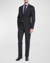 Isaia Solid Wool Two-piece Suit In Navy