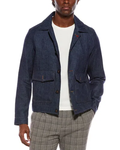 Isaia Sport Jacket In Blue