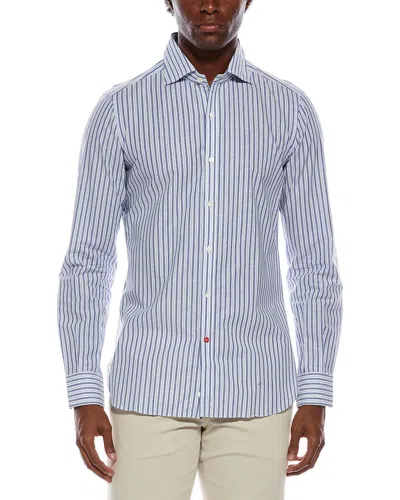 Isaia Sport Linen-blend Shirt In Multi
