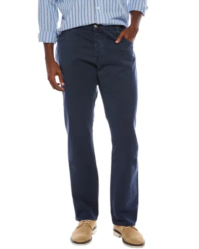 Isaia Straight Chino Pant In Blue
