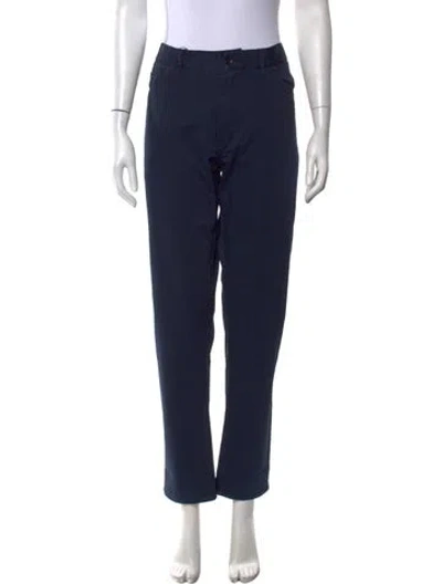Pre-owned Isaia Straight Leg Pants W/ Tags In Blue