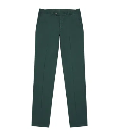 Isaia Straight Trousers In Green