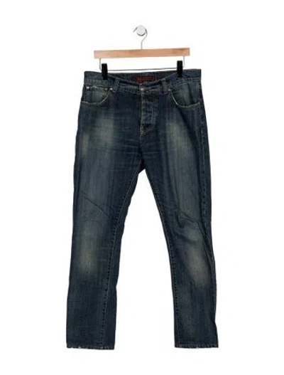 Pre-owned Isaia Straight-leg Jeans In Blue