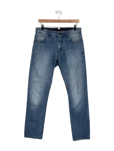 Pre-owned Isaia Straight-leg Jeans In Blue