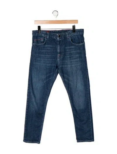 Pre-owned Isaia Straight-leg Jeans In Blue