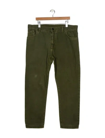 Pre-owned Isaia Straight-leg Jeans In Green