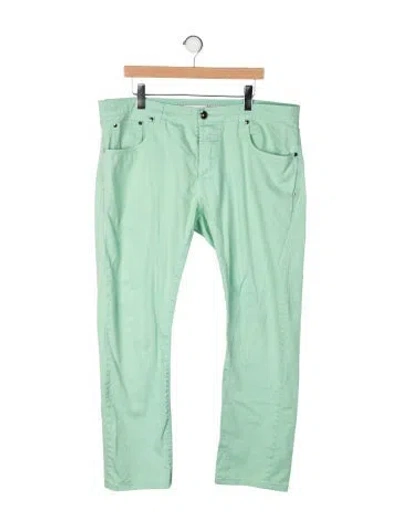 Pre-owned Isaia Straight-leg Jeans In Green