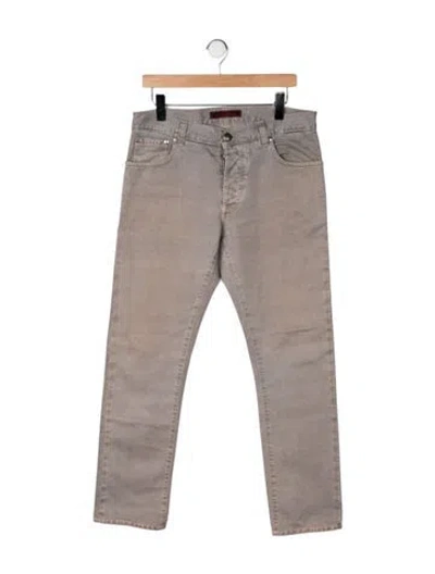 Pre-owned Isaia Straight-leg Jeans In Neutrals