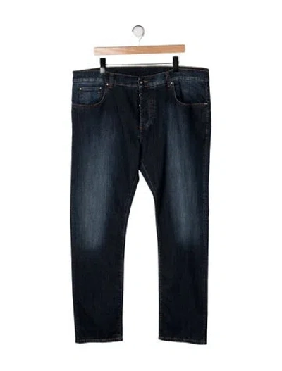 Pre-owned Isaia Straight-leg Jeans W/ Tags In Blue