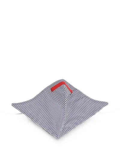 Isaia Striped Face Mask In Blue