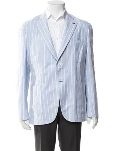 Pre-owned Isaia Striped Sport Coat In Blue