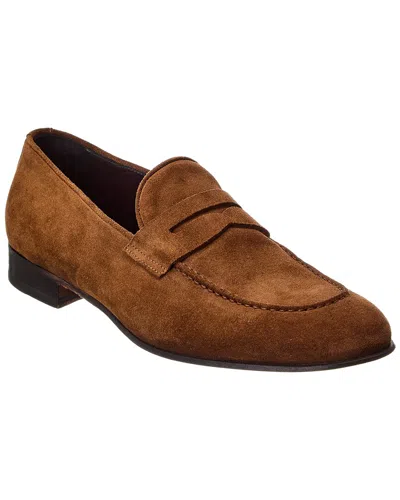 Isaia Suede Loafer In Brown